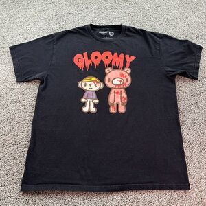 Gloomy Shirt Mens Extra Large Black Red The Naughy Grizzly Short Sleeve Casual *
